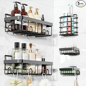 Set 5 Organizador Para Ducha Estante Ducha Repisa Para Ducha