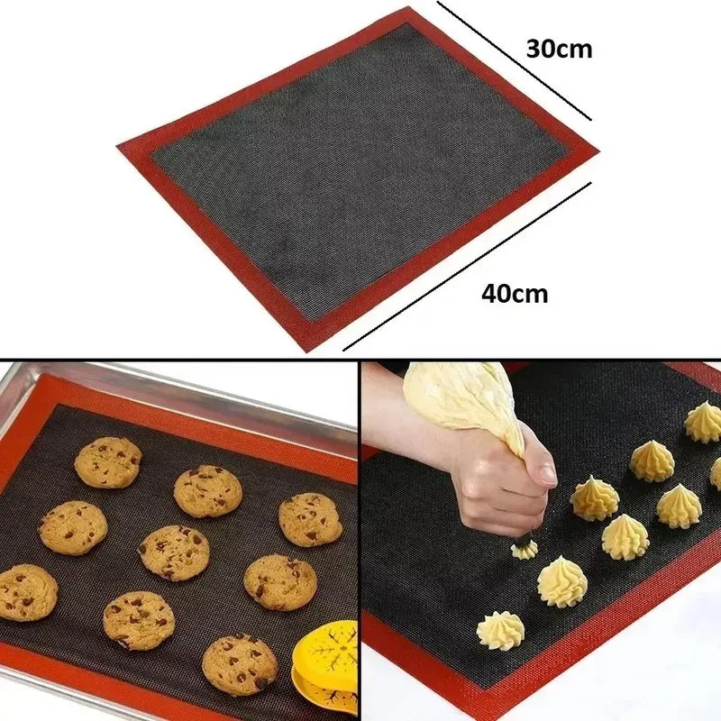 Lamina De Silicona Tapete Horno Microperforado Silpat Tapete De Silicon Para Hornear Tapete Para Hornear 30x40cm Tapete De Silicona Para Hornear Con Microperforado Reutilizables Pasteleriuscl Negro