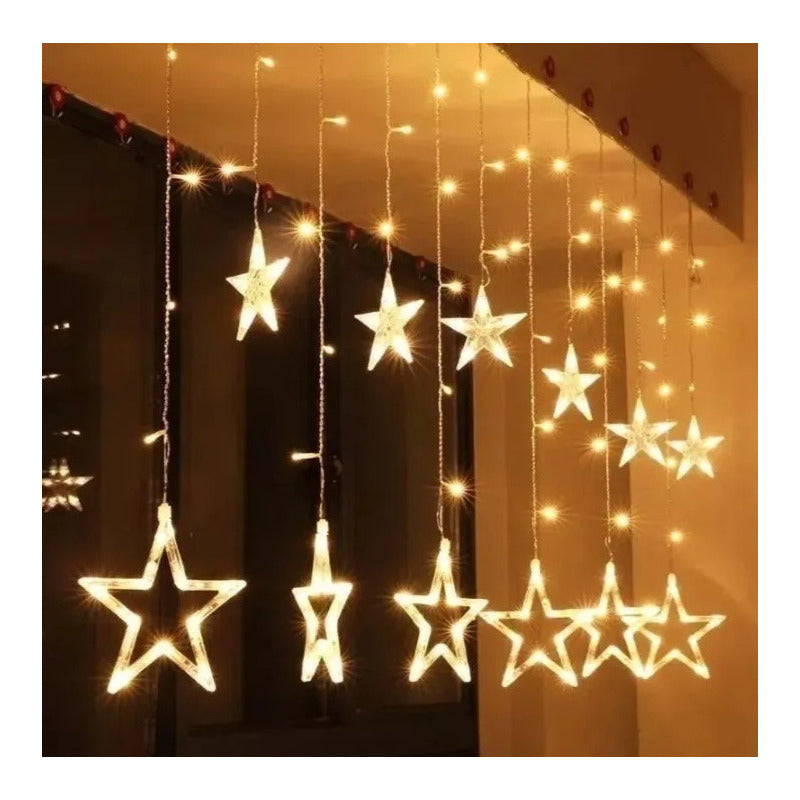 Luces Navideñas Exterior Cascadas Estrella Luces Cascadas 3m
