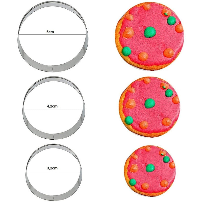 12 Moldes De Galleta Cortador Galletas Moldes Galletas 5867 Gris Flor, Circulo, Estrella, Corazon 5867