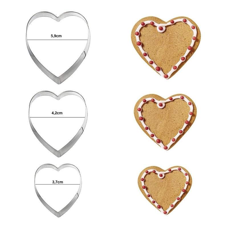 12 Moldes De Galleta Cortador Galletas Moldes Galletas 5867 Gris Flor, Circulo, Estrella, Corazon 5867