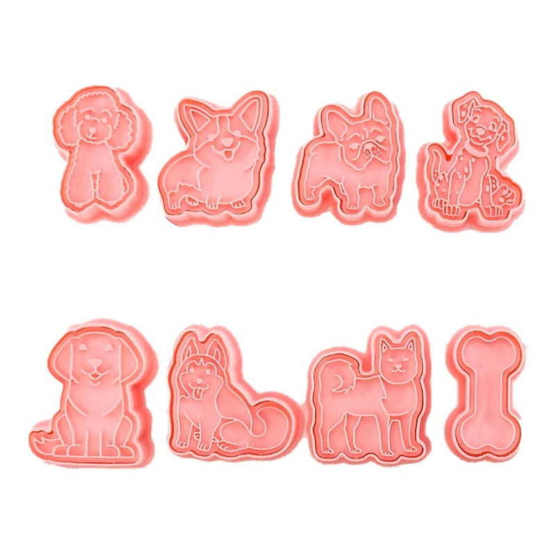 Moldes Para Galletas Perros Molde Galletas Mascotas Cortador Rosa Claro