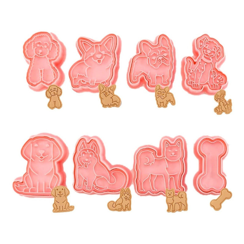 Moldes Para Galletas Perros Molde Galletas Mascotas Cortador Rosa Claro