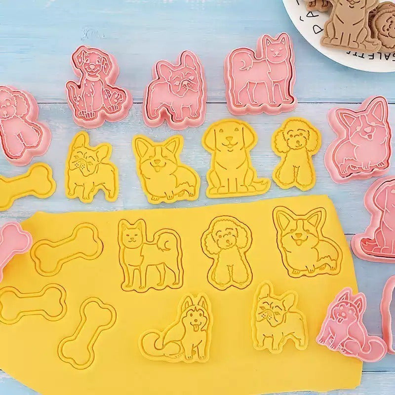 Moldes Para Galletas Perros Molde Galletas Mascotas Cortador Rosa Claro