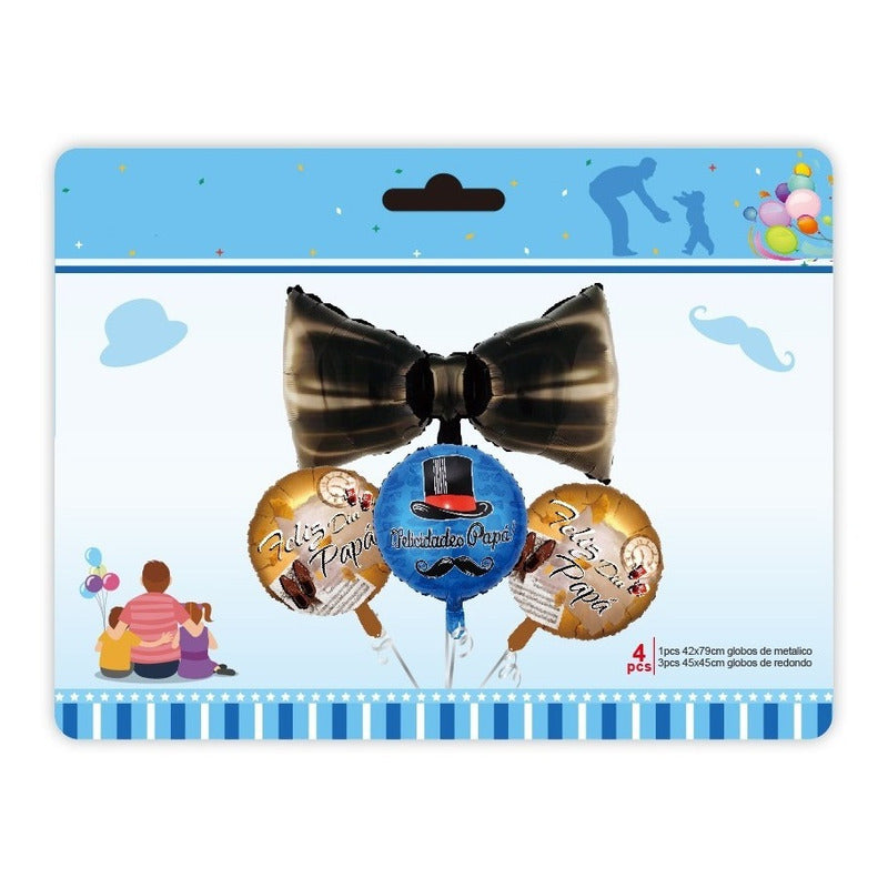 X4 Globos Dia Del Padre Decoracion Dia Del Padre Dia De Papa Globos Corbatin 101781