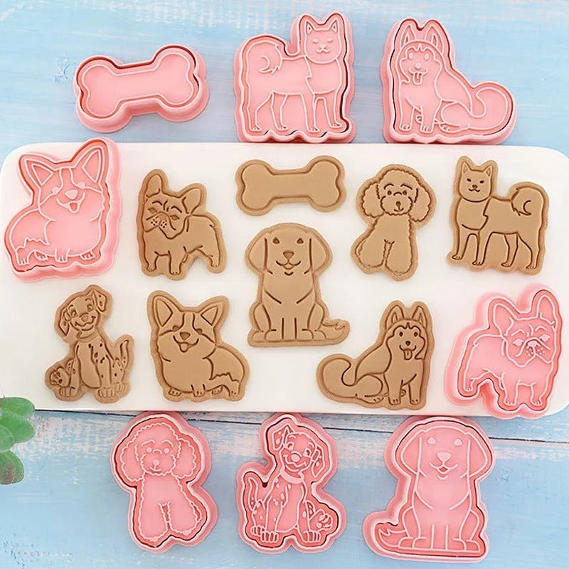 Moldes Para Galletas Perros Molde Galletas Mascotas Cortador Rosa Claro