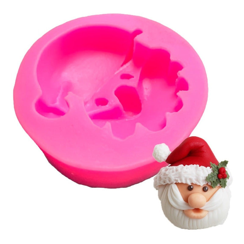 Molde De Silicona Molde Santa Molde Fondant Santa Cara 2318