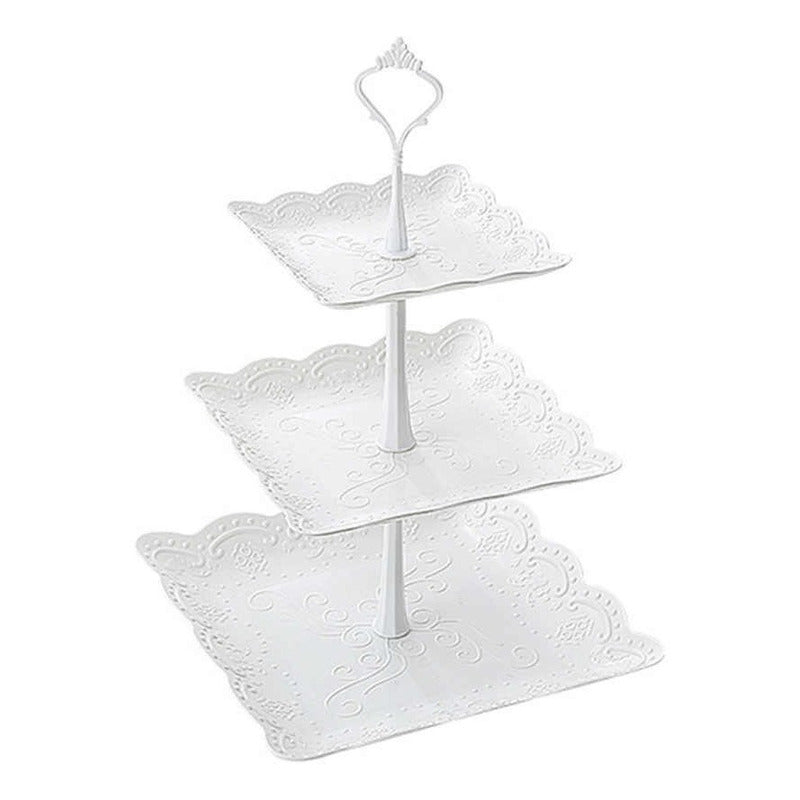 Porta Torta Porta Cupcakes Porta Cupcake Torre Porta Tortas Blanco Cuadrado 112