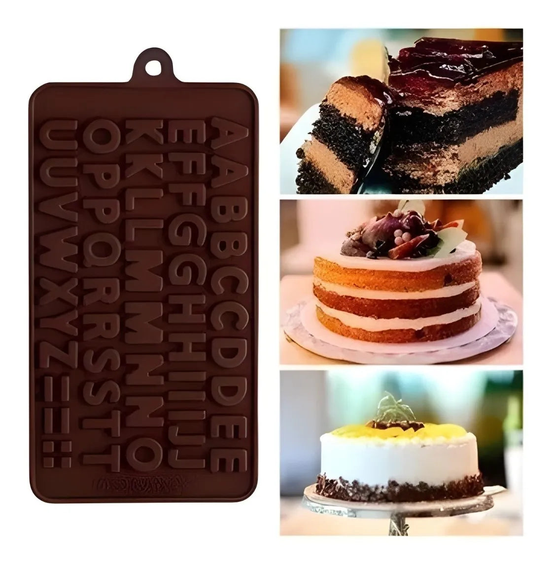 Moldes Chocolate Moldes De Silicona Molde Doble Abecedario