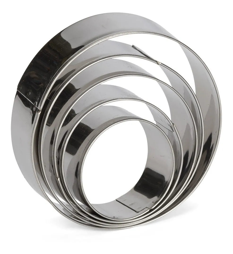 5 Moldes Galletas Circulo Molde De Galleta Cortador 26351