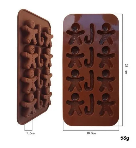 Moldes De Chocolate Molde De Silicona Molde Galleta Navidad