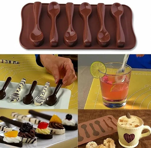 Moldes De Chocolate Moldes Silicona Chocolate Cucharas