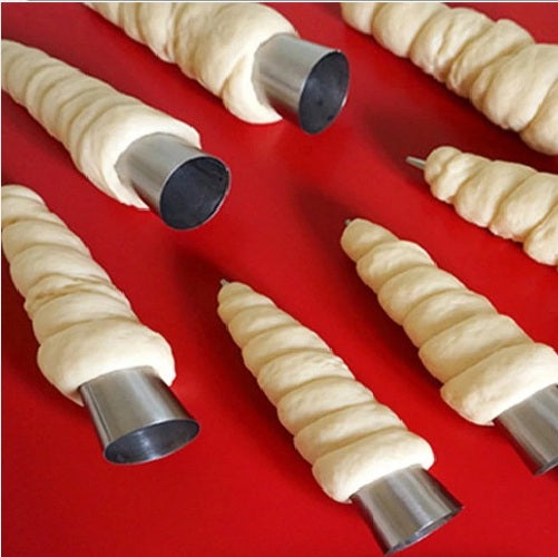 Pack X6 Cono Molde Para Cannoli Cachito Croissant Pan Danes