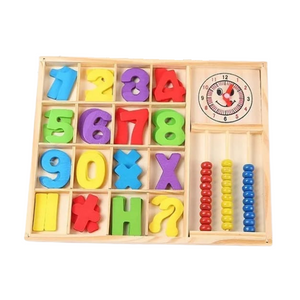 Abecedario Madera Abaco Aprendizaje Didáctico Numeros 32 Pcs
